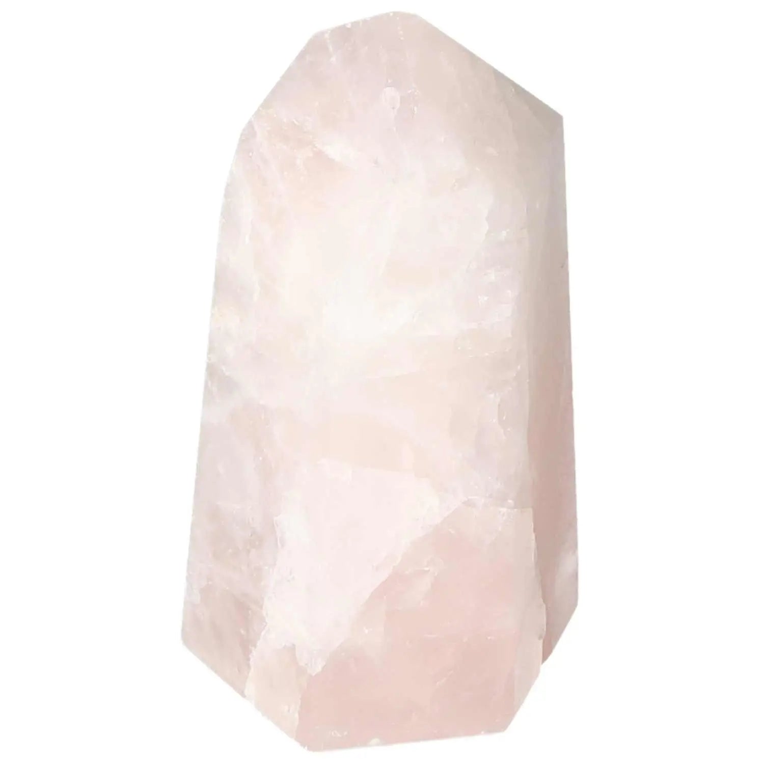 Polished Rose Quartz Obelisk from Sylvia Crystals, symbolizing luxury and spiritual connection with elegant pink hues.