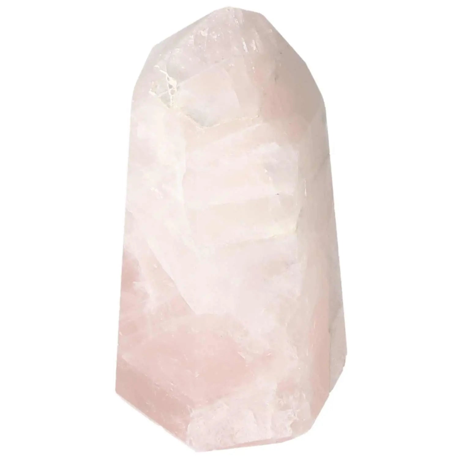 Polished Rose Quartz Obelisk from Sylvia Crystals, symbolizing luxury and elegance, perfect for aesthetic and spiritual connection.