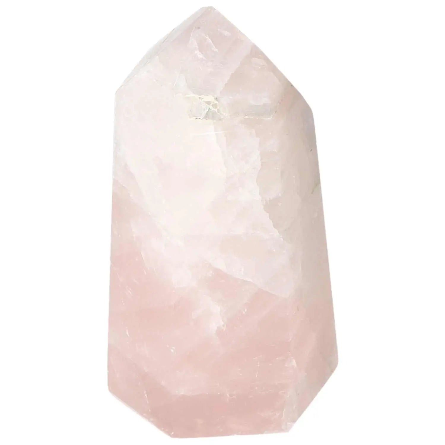 Polished Rose Quartz Obelisk from Sylvia Crystals, symbolizing luxury and spiritual connection. Ideal for home decor or gift. Shop now.