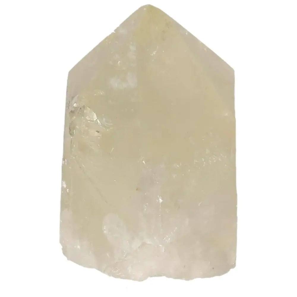 Polished Smoky Quartz Point crystal with a natural finish, offering grounding energy and protection, Sylvia Crystals product image.