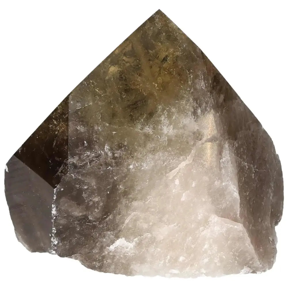 Polished Smoky Quartz Point from Sylvia Crystals, showcasing its elegance and grounding energy for home or office decor.