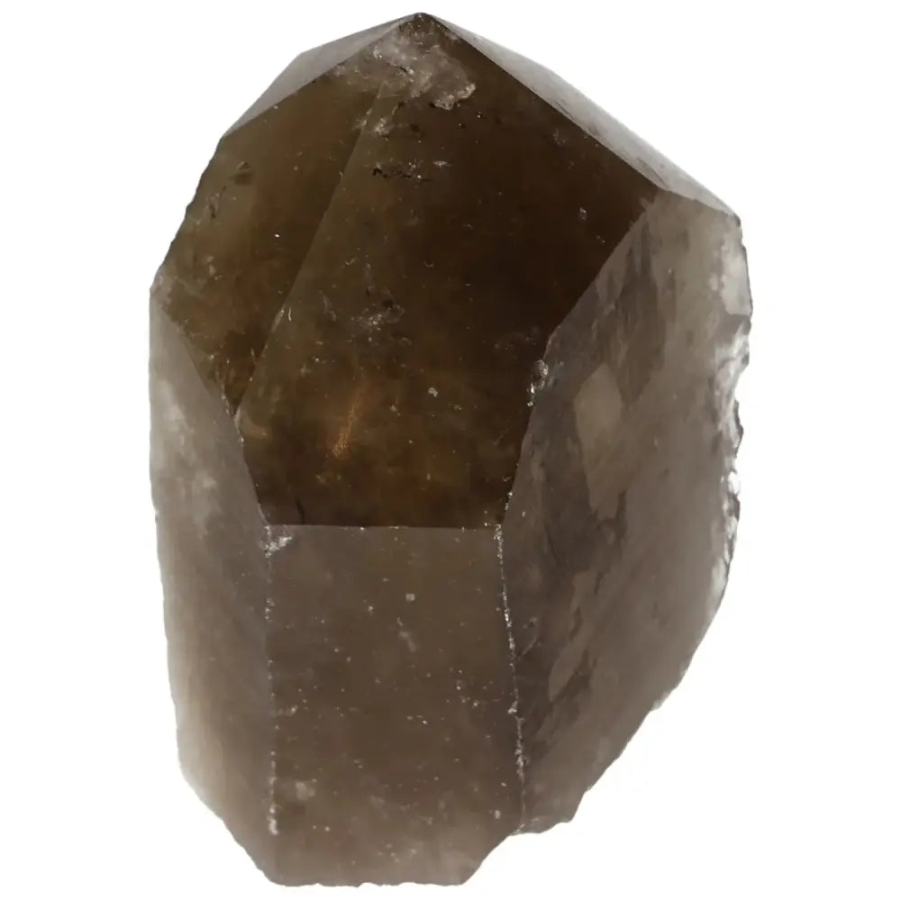Polished Smoky Quartz Point from Sylvia Crystals with grounding properties and protective healing energy.