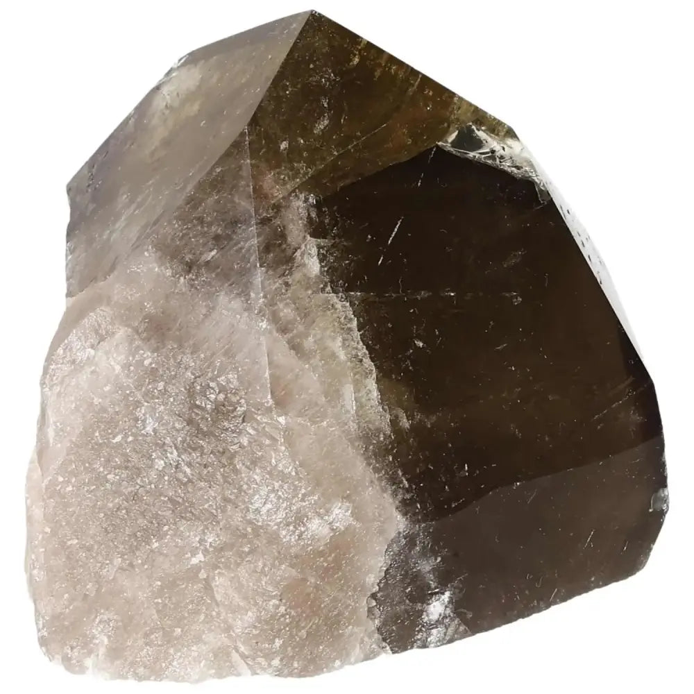 Polished Smoky Quartz Point from Sylvia Crystals, offering grounding and protective healing energy, ideal for enhancing crystal collections.