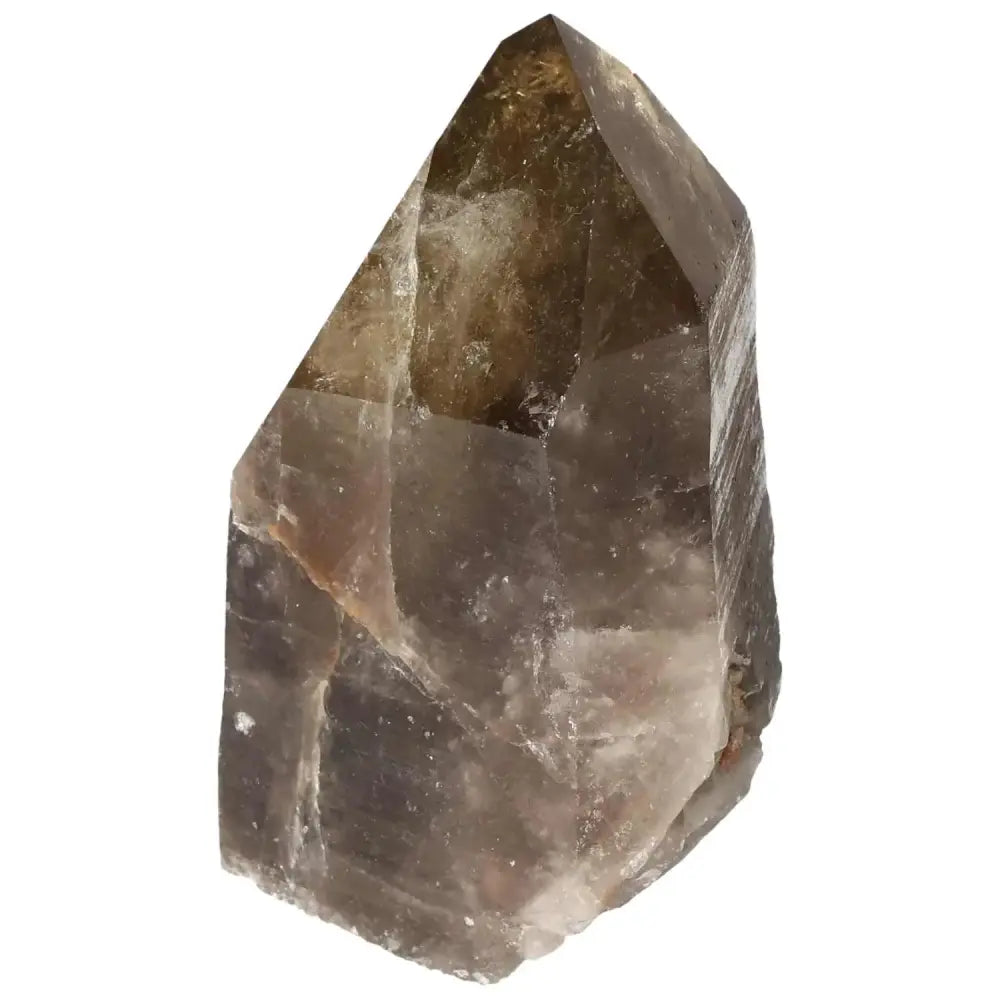 Polished Smoky Quartz Point from Sylvia Crystals, grounding energy tool with elegant finish.