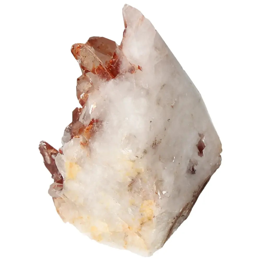 Polished Tangerine Quartz Point crystal with vibrant orange hues symbolizing creativity and vitality, from Sylvia Crystals.