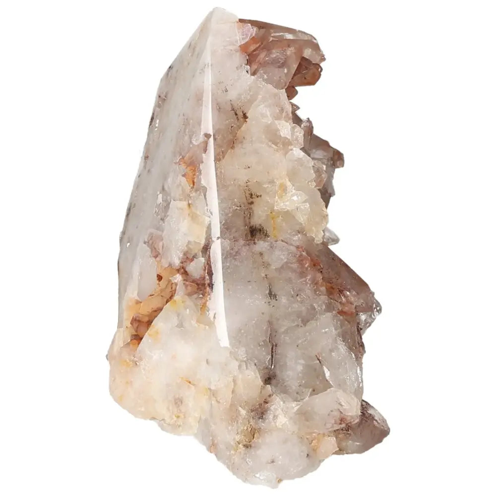 Polished Tangerine Quartz Point crystal from Sylvia Crystals, featuring radiant tangerine hues for energy healing and luxury decor.