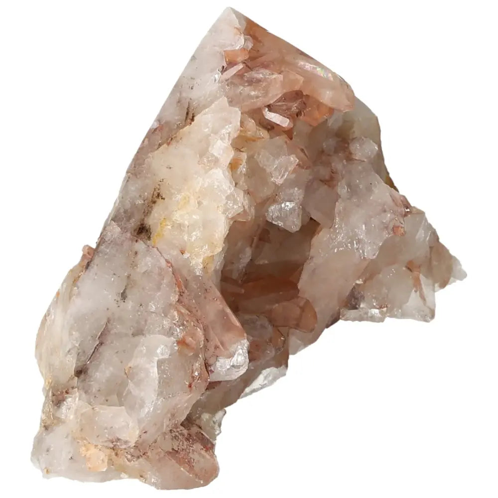 Polished Tangerine Quartz Point crystal with radiant hues, a luxury piece for energy healing and decor from Sylvia Crystals.