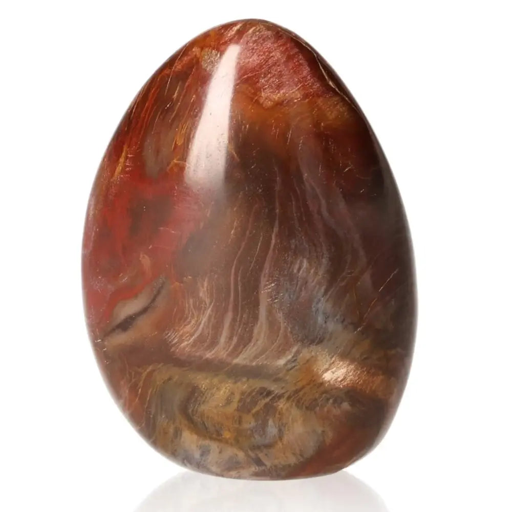 Polychrome Jasper Free Form stone showcasing vibrant reds, browns, and unique banded patterns, also known as Desert Jasper.