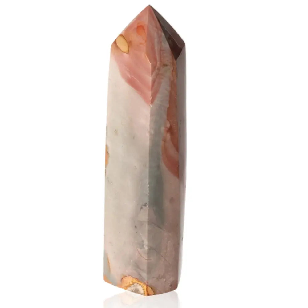Polychrome Jasper Tower displaying vibrant, natural color patterns, capturing the essence of nature's beauty and timeless landscapes.