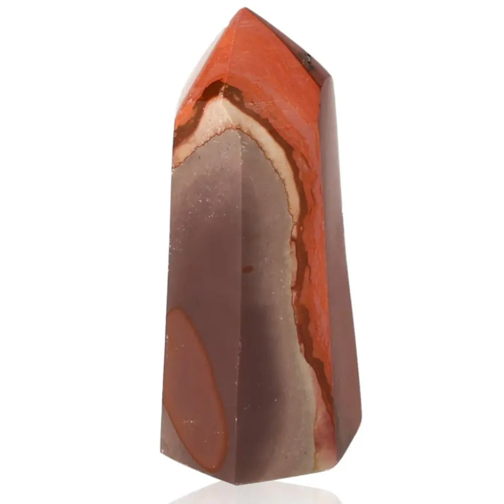 Polychrome Jasper Tower showcasing vibrant red, orange, and brown hues, embodying nature's artistry and beauty.