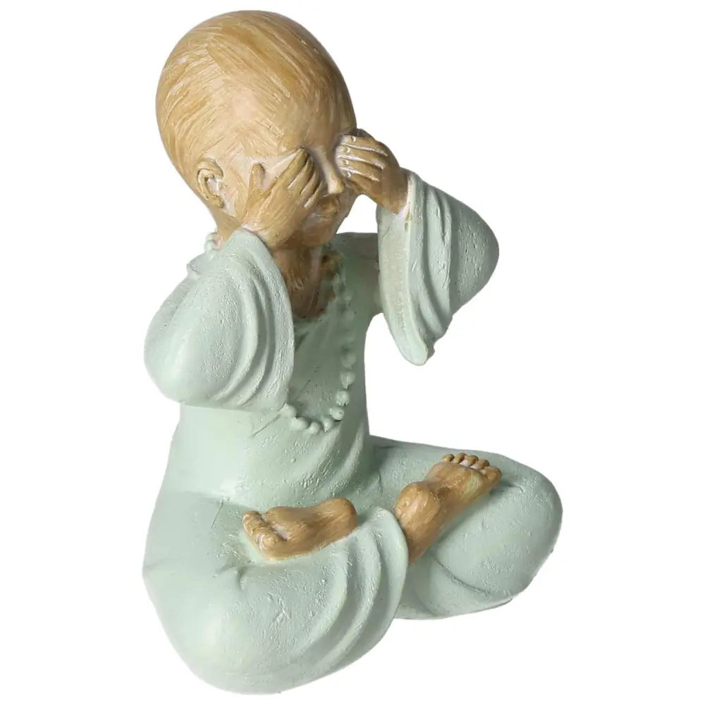 Serene Monk Made of Poly 2 sculpture, symbolizing tranquility and spirituality, from Sylvia Crystals collection.