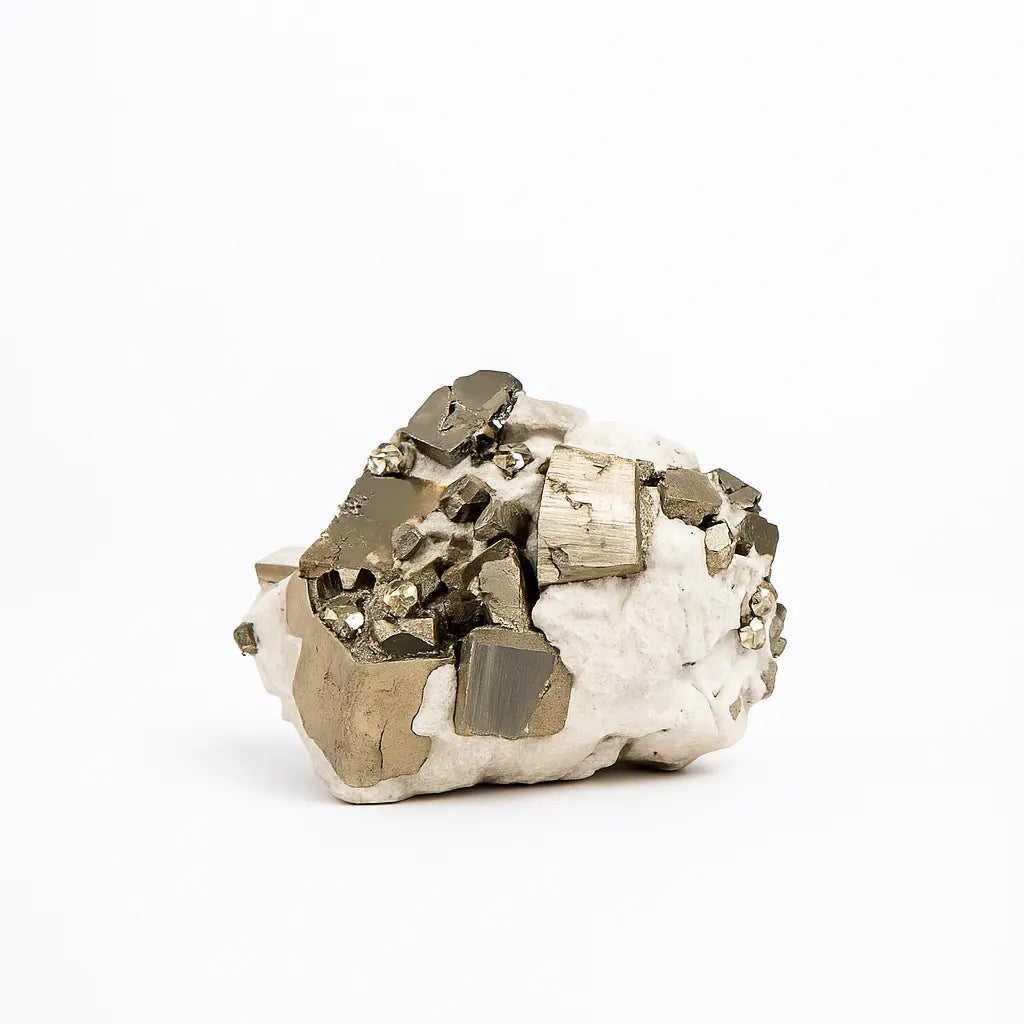 Pyrite Druze with Calcite Sylvia Crystals Sp. z o.o.