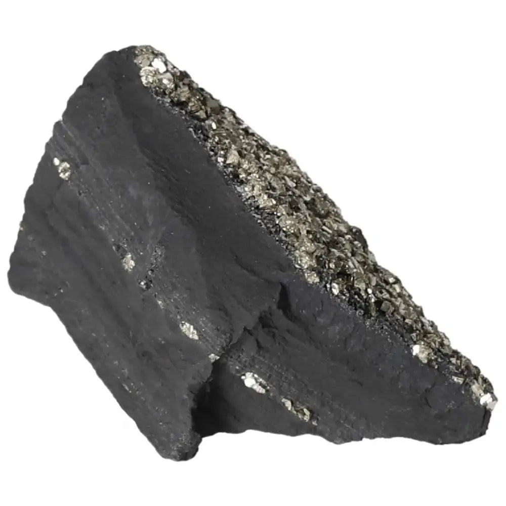 Premium Pyrite with Basalt from Sylvia Crystals, enhancing courage, inspiring creativity, ideal for mental boost.