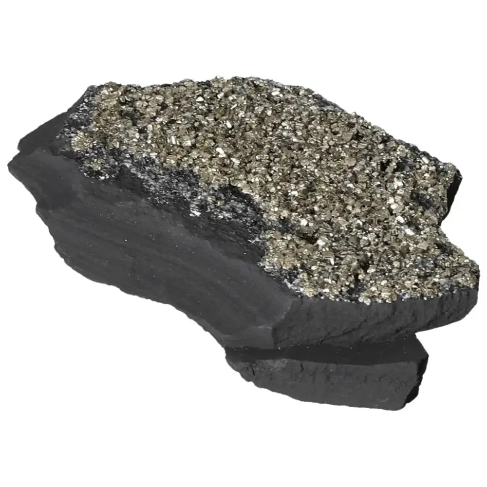 Pyrite with Basalt crystal specimen by Sylvia Crystals, evokes personal growth and empowerment, blending pyrite and basalt for transformation.