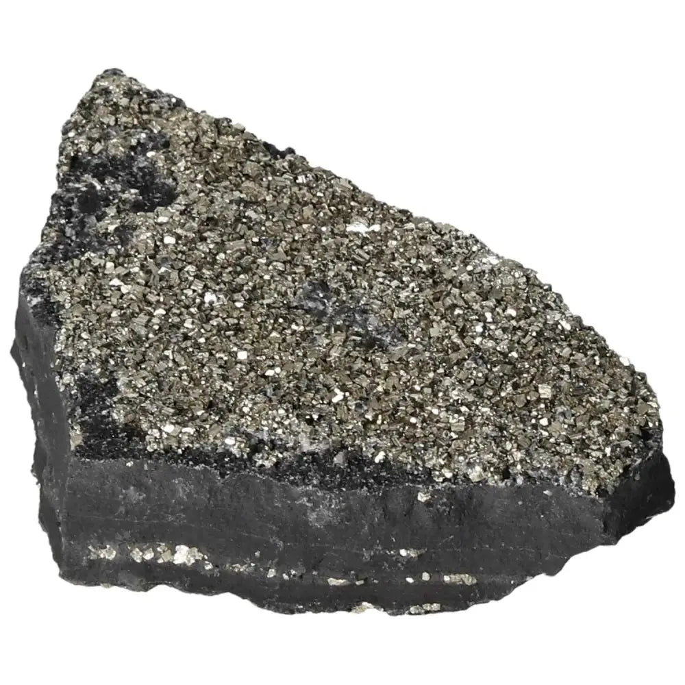 Handpicked Pyrite With Basalt crystal, a premium offering by Sylvia Crystals, designed for empowerment and personal growth.