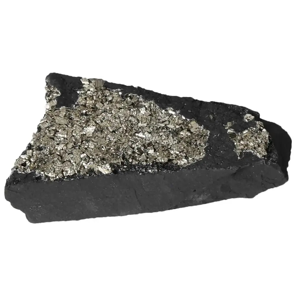 Pyrite with Basalt crystal from Sylvia Crystals, known for inspiring confidence, creativity, and personal growth.