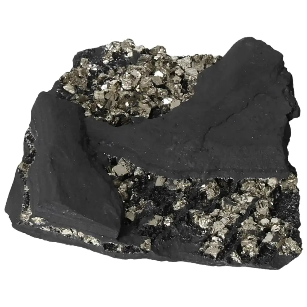 Elegant Pyrite With Basalt gemstone by Sylvia Crystals, perfect for personal growth and mental fortification. Premium quality and authentic.