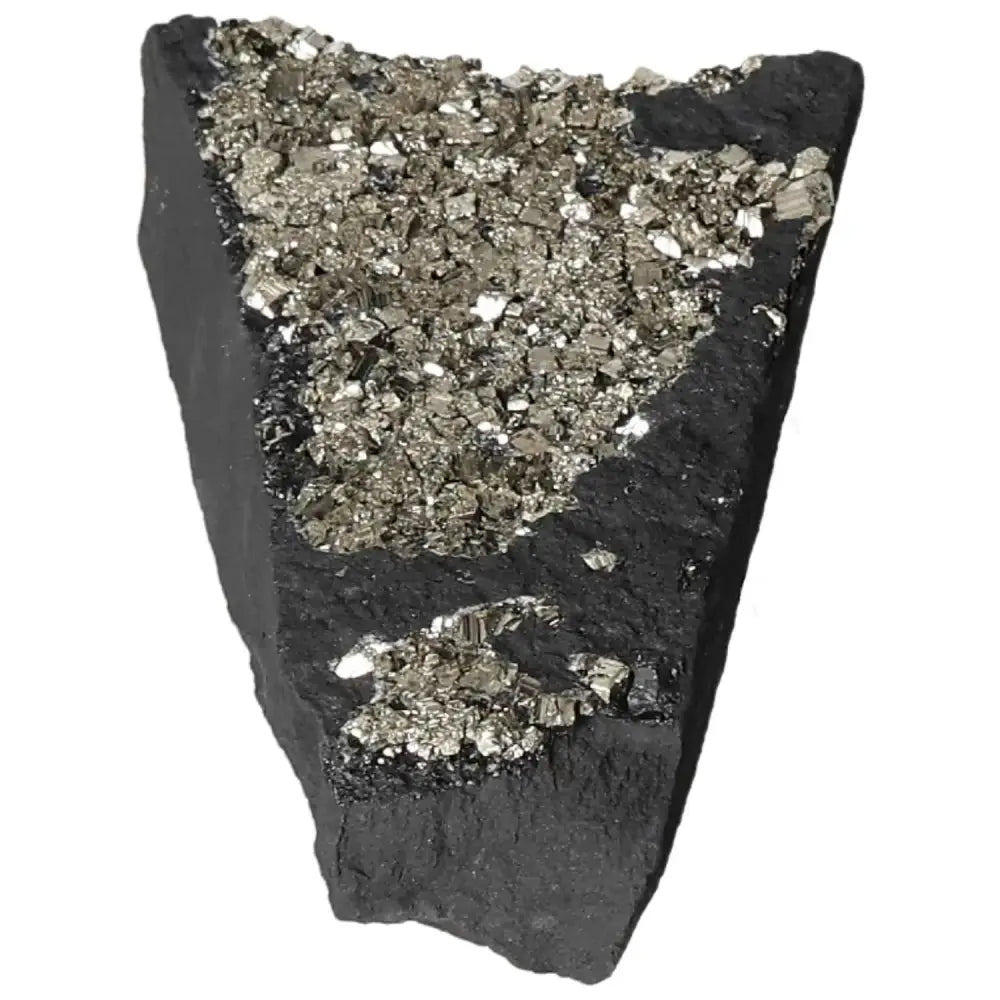 Pyrite With Basalt crystal from Sylvia Crystals, enhancing personal growth, creativity, and confidence.