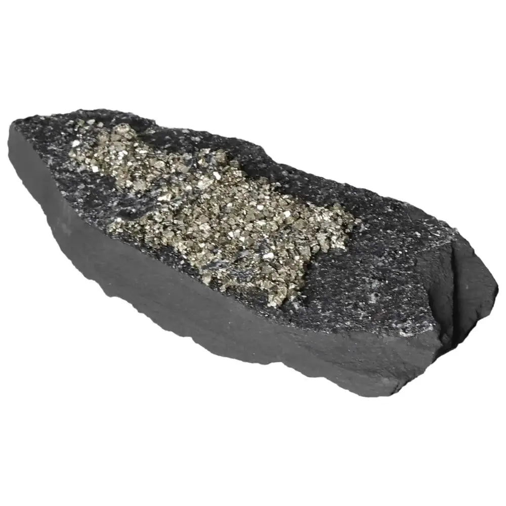 Pyrite with Basalt from Sylvia Crystals, showcasing luxury and spiritual enrichment.