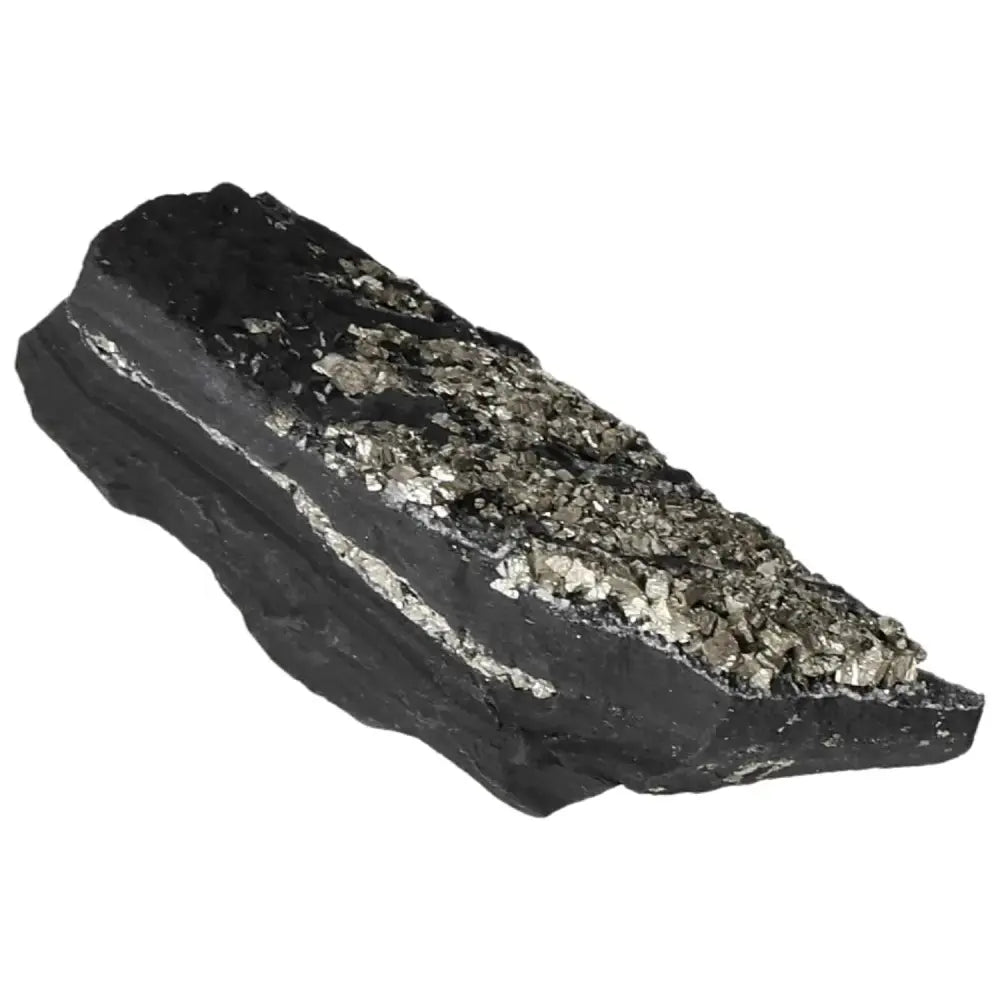 Premium Pyrite with Basalt crystal by Sylvia Crystals, designed for personal growth and independence.