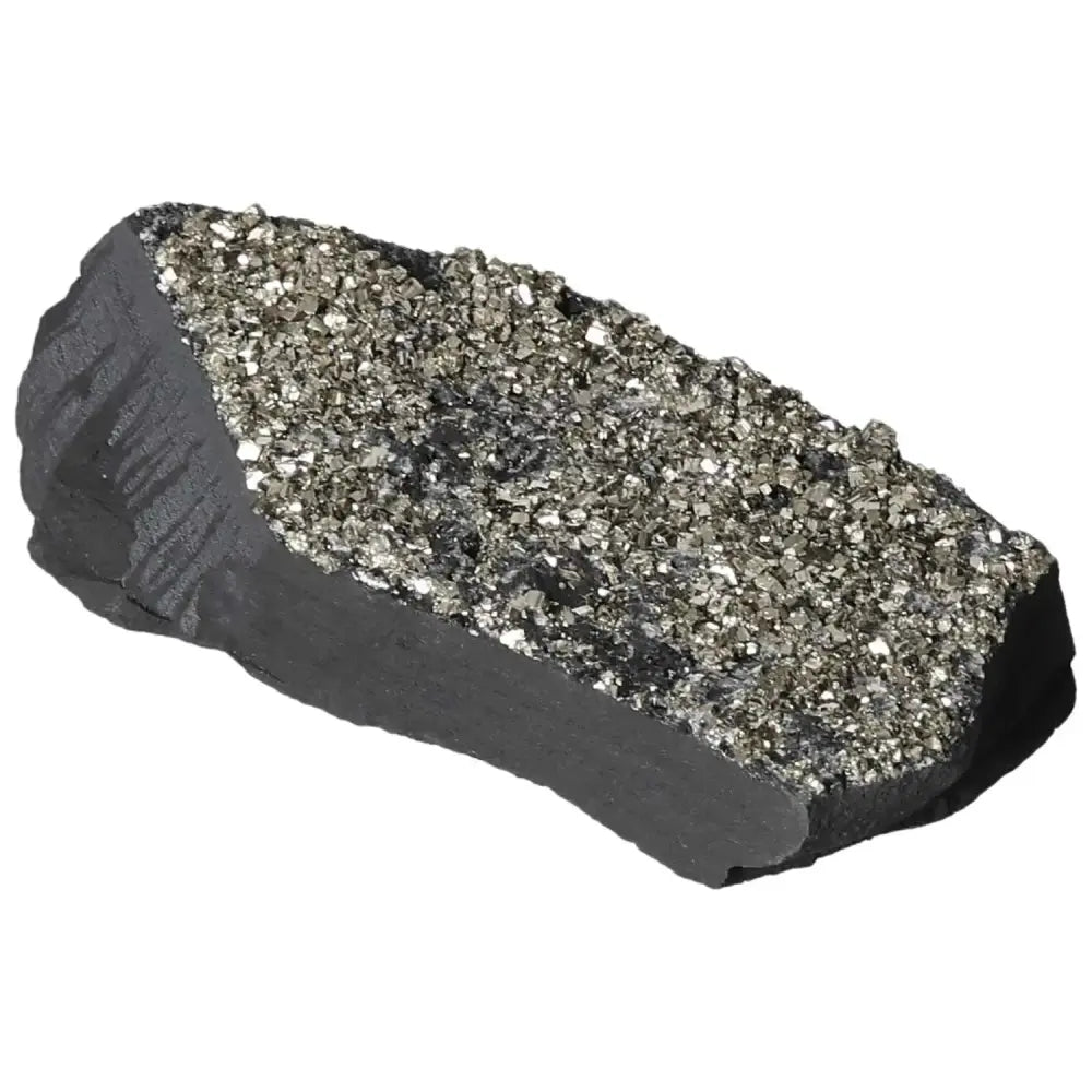 Stunning Pyrite With Basalt crystal, combining the glimmer of Fool's Gold with grounding Basalt. A unique Sylvia Crystals product offering.