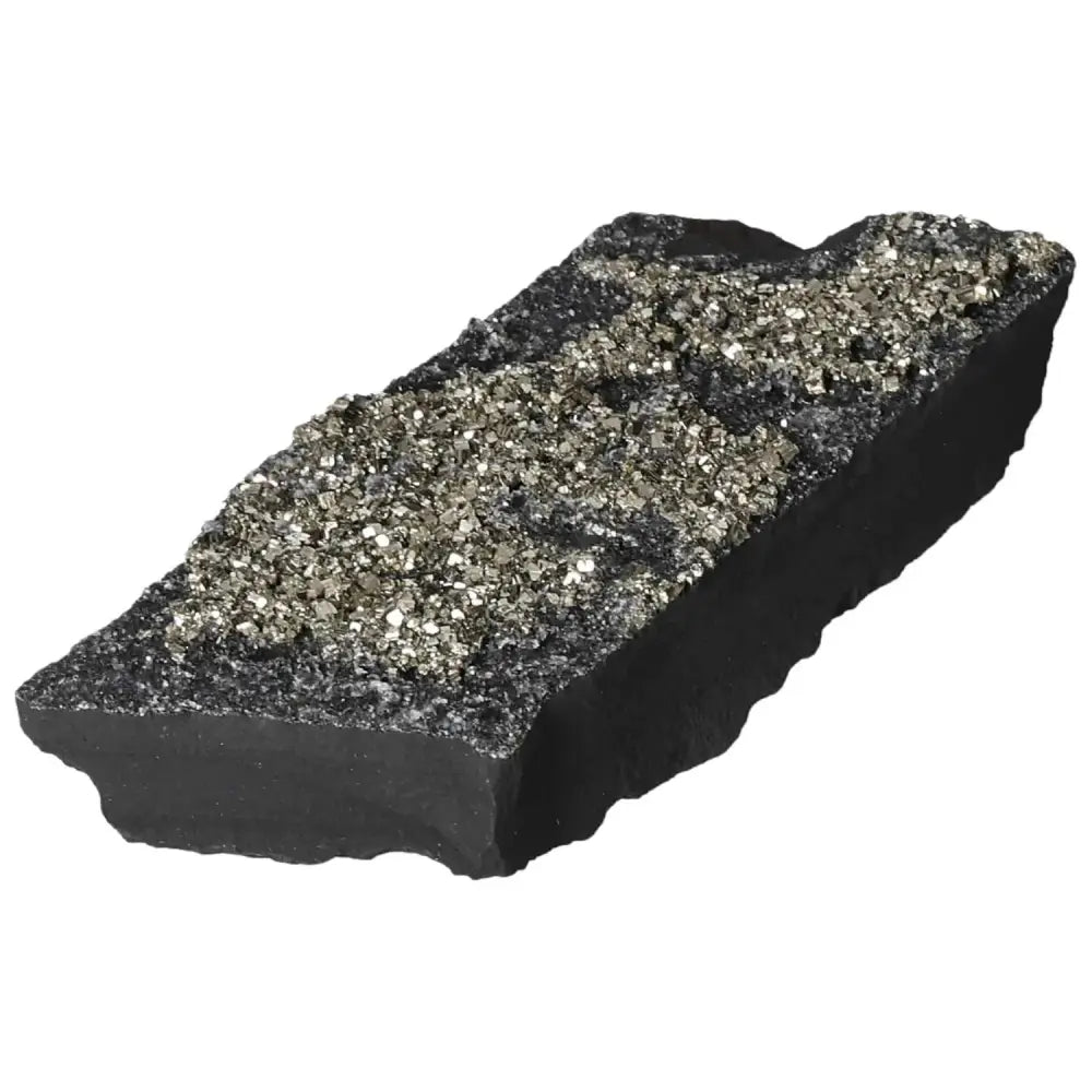 Pyrite With Basalt crystal from Sylvia Crystals, ideal for enhancing confidence and creativity, perfect for collectors.