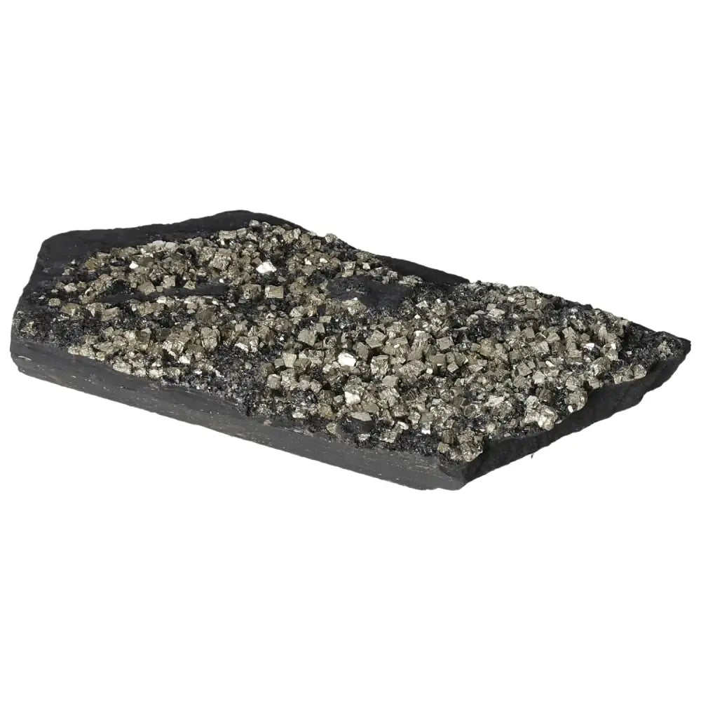 Unique Pyrite with Basalt Crystal, Sylvia Crystals Collection, enhances creativity and courage through its empowering characteristics.