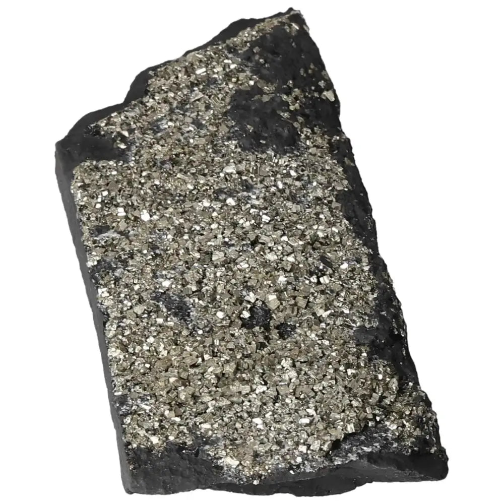 Pyrite With Basalt crystal, luxury mineral for enhancing independence and creativity, premium quality by Sylvia Crystals