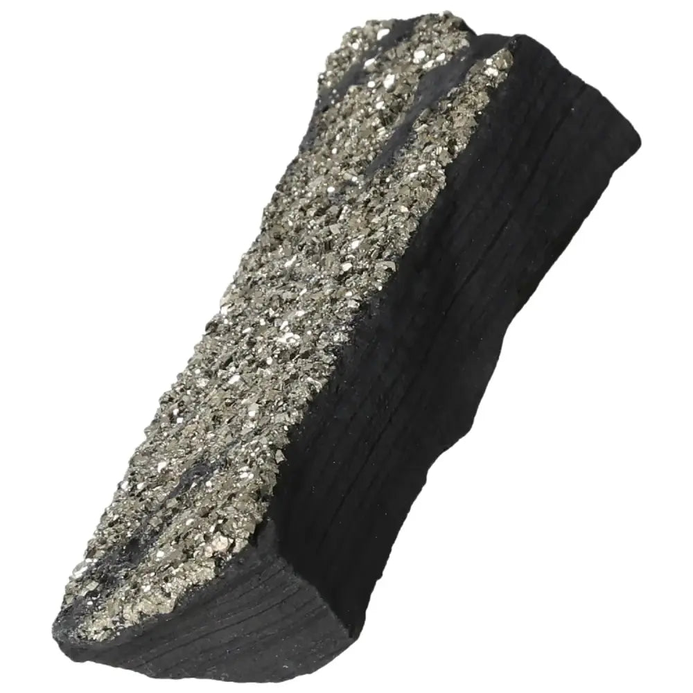 Alt Tag: "Sylvia Crystals' Pyrite With Basalt, exuding elegance and empowerment, ideal for confidence and personal growth."