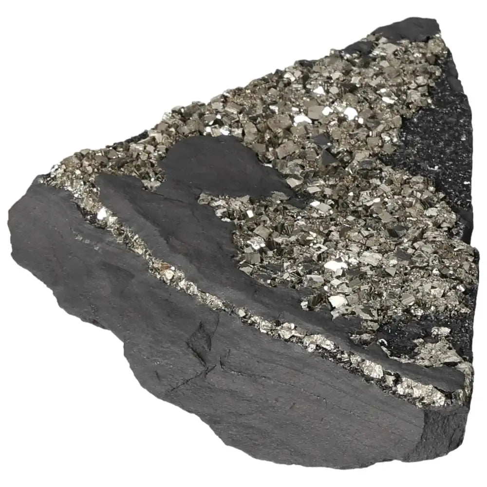 Exquisite Pyrite with Basalt crystal from Sylvia Crystals, a symbol of growth and innovation; perfect for enhancing independence.