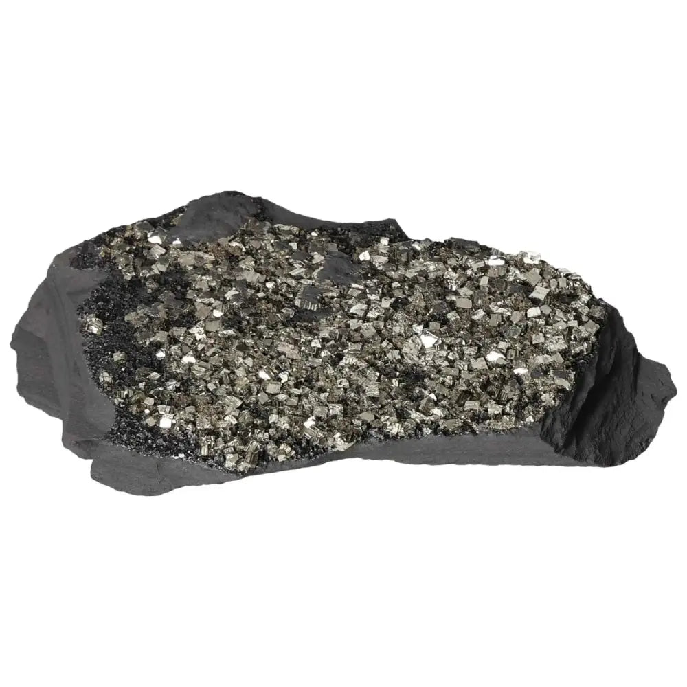 Pyrite with Basalt crystal from Sylvia Crystals, designed to enhance personal growth and independence.