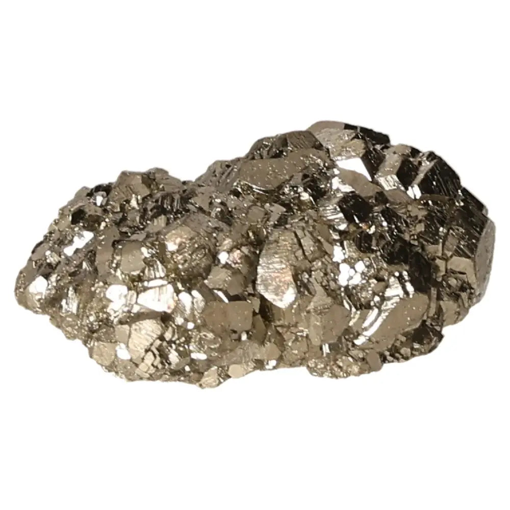 Shimmering pyrite druze with golden metallic luster, known as Fool's Gold, symbolizing prosperity and abundance.