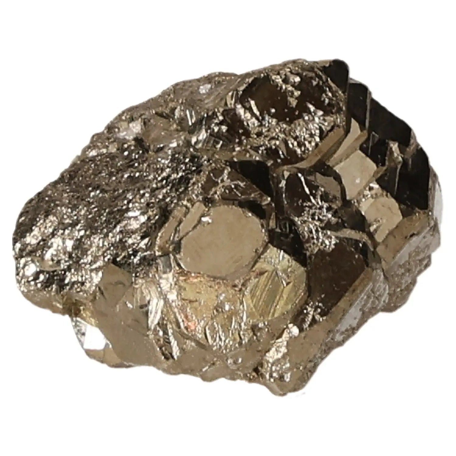 Close-up of shimmering Pyrite druze showing its radiant golden hue and metallic luster, known as "Fool's Gold."