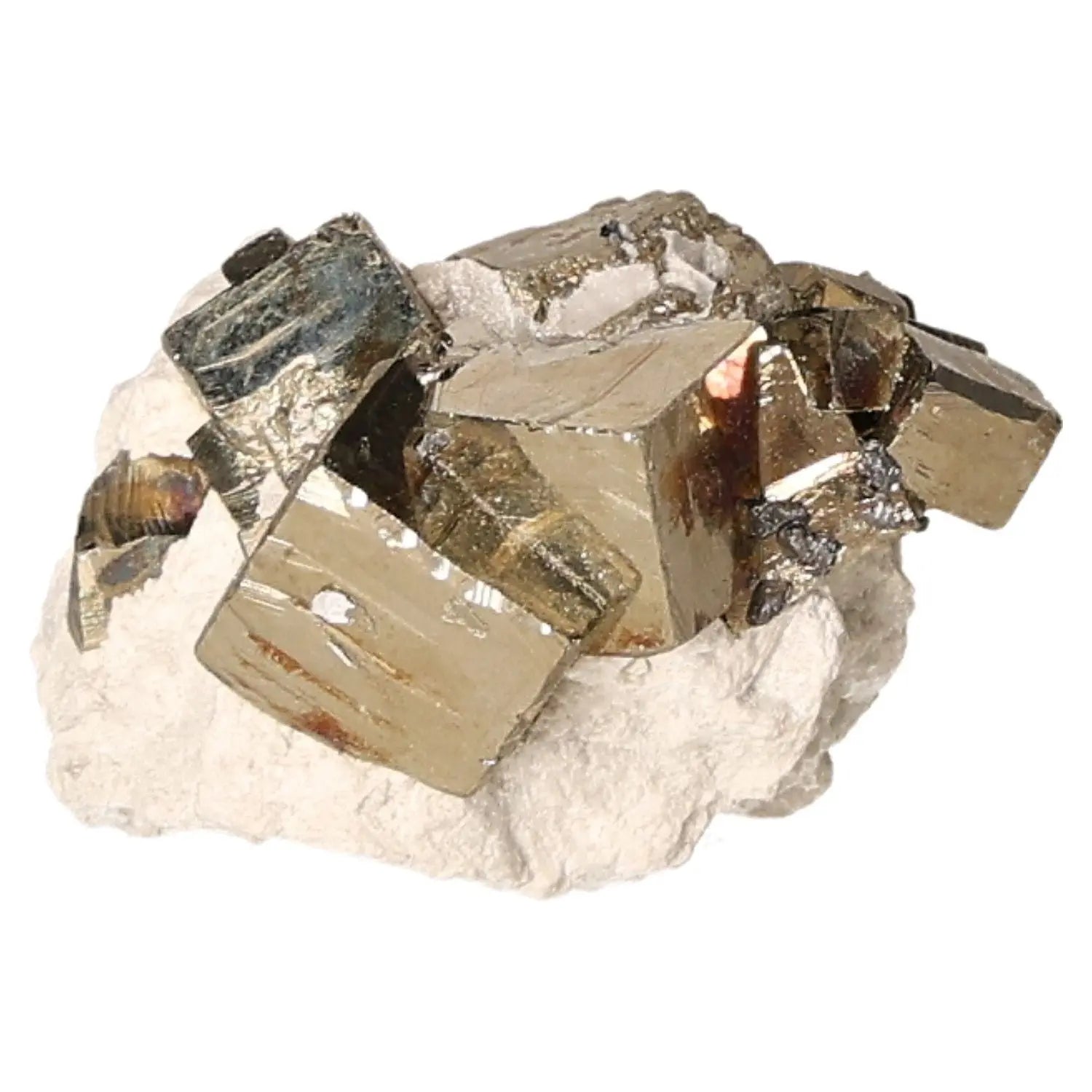 Pyrite druze mineral with golden hue and metallic luster, known as Fool's Gold, symbolizes abundance and prosperity.