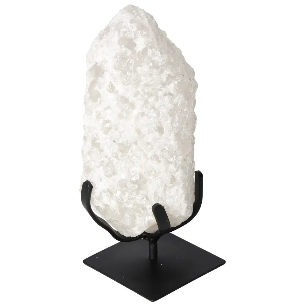 Quartz Crystal Bubble on stand, enhancing spiritual journey and energy alignment.