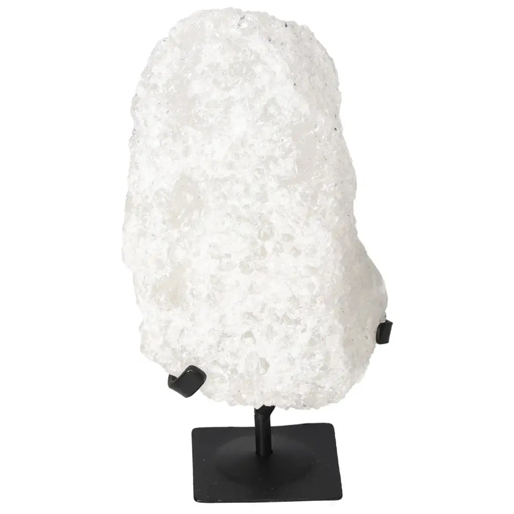 Quartz Crystal Bubble on stand, premium gem by Sylvia Crystals for spiritual growth, featuring natural inclusions and unique colors