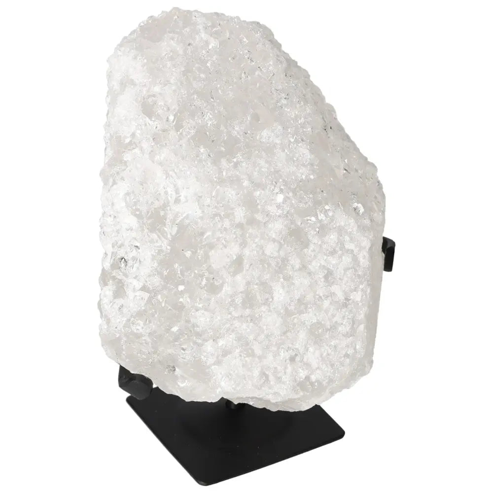 Quartz Crystal Bubble on stand, exhibiting exquisite beauty and transformative energy for emotional clarity and chakra balance.