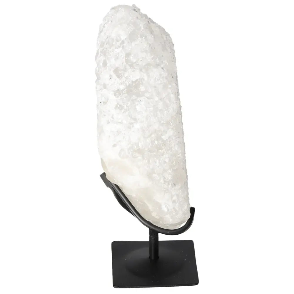 Quartz Crystal Bubble on a stand, premium gem by Sylvia Crystals, showcasing unique inclusions for spiritual and metaphysical growth.