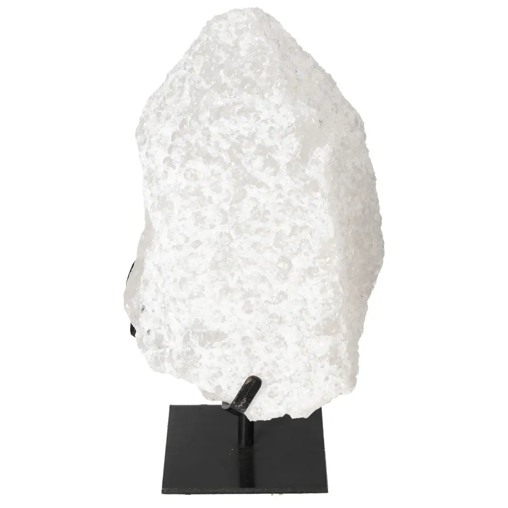 Alt Tag: Handpicked Quartz Crystal Bubble on stand showcasing multicolored hues and mystical properties by Sylvia Crystals.