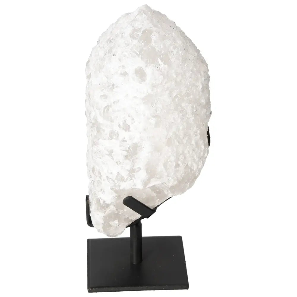 Quartz Crystal Bubble on stand, showcasing flawless clarity and elegance, ideal for spiritual healing and energy balance.