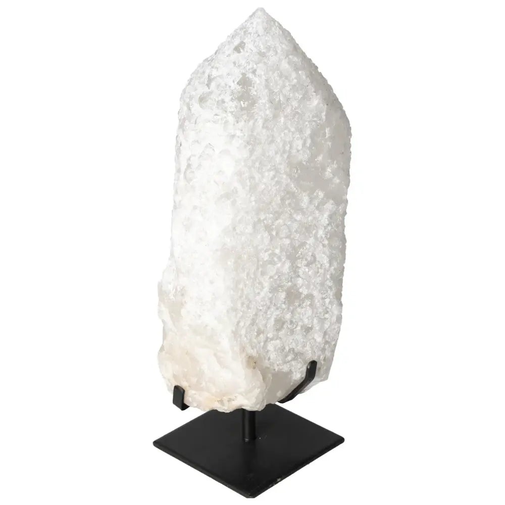 Quartz Crystal Bubble on stand, showcasing luxury and metaphysical strength from Sylvia Crystals.