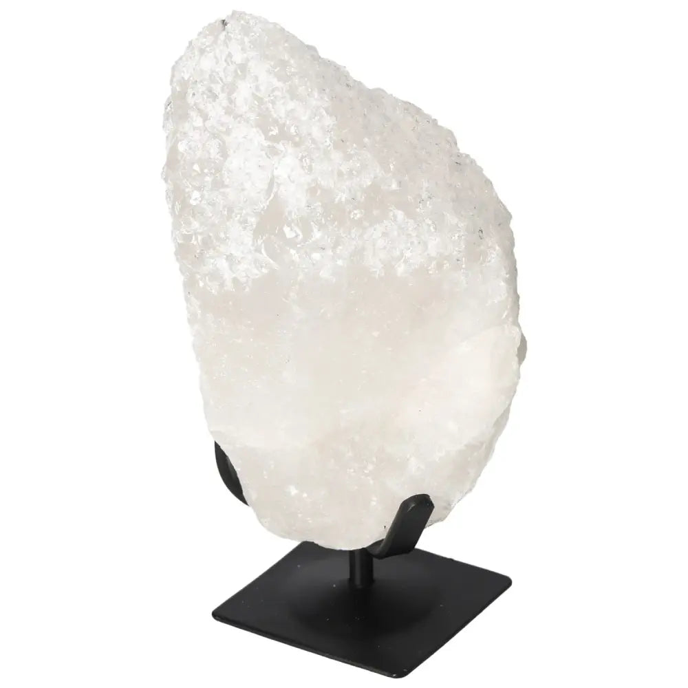 Premium Quartz Crystal Bubble on stand, showcasing natural elegance and metaphysical properties, by Sylvia Crystals