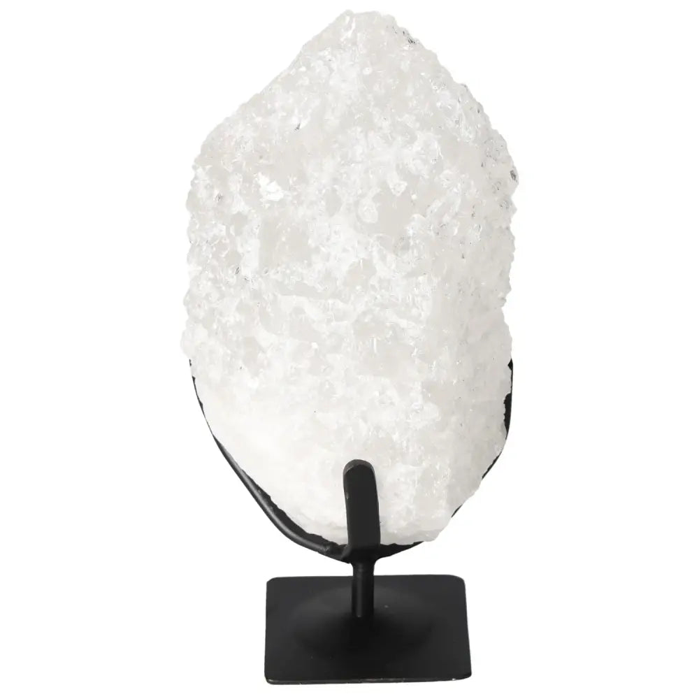 Exquisite Quartz Crystal Bubble on stand, enhancing spiritual experience with enchanting hues, by Sylvia Crystals.