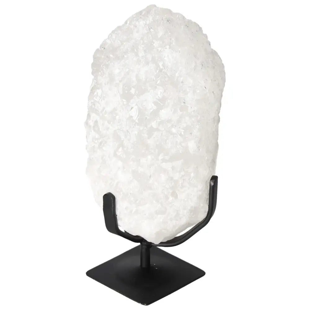 Quartz Crystal Bubble on display stand, showcasing its translucent hues and premium quality from Sylvia Crystals.