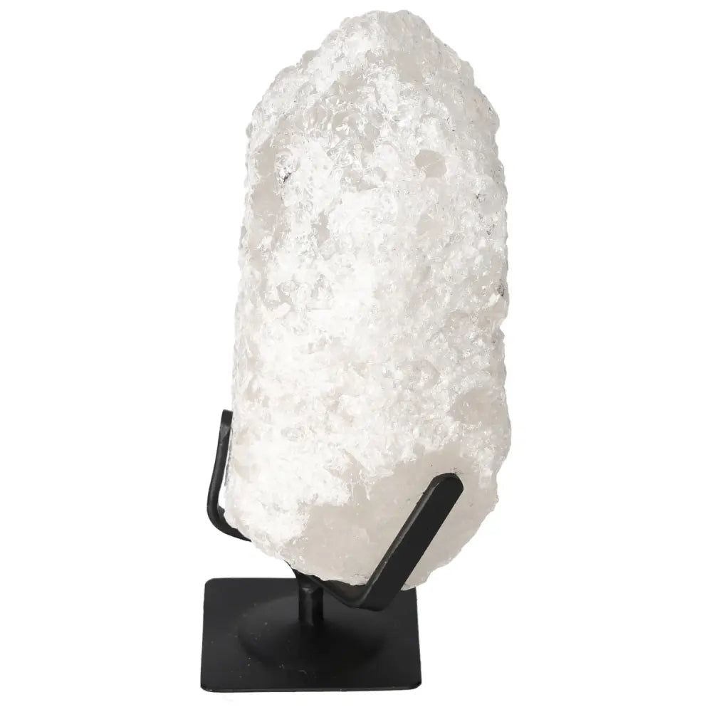 Quartz Crystal Bubble on display stand showcasing natural beauty and spiritual essence.