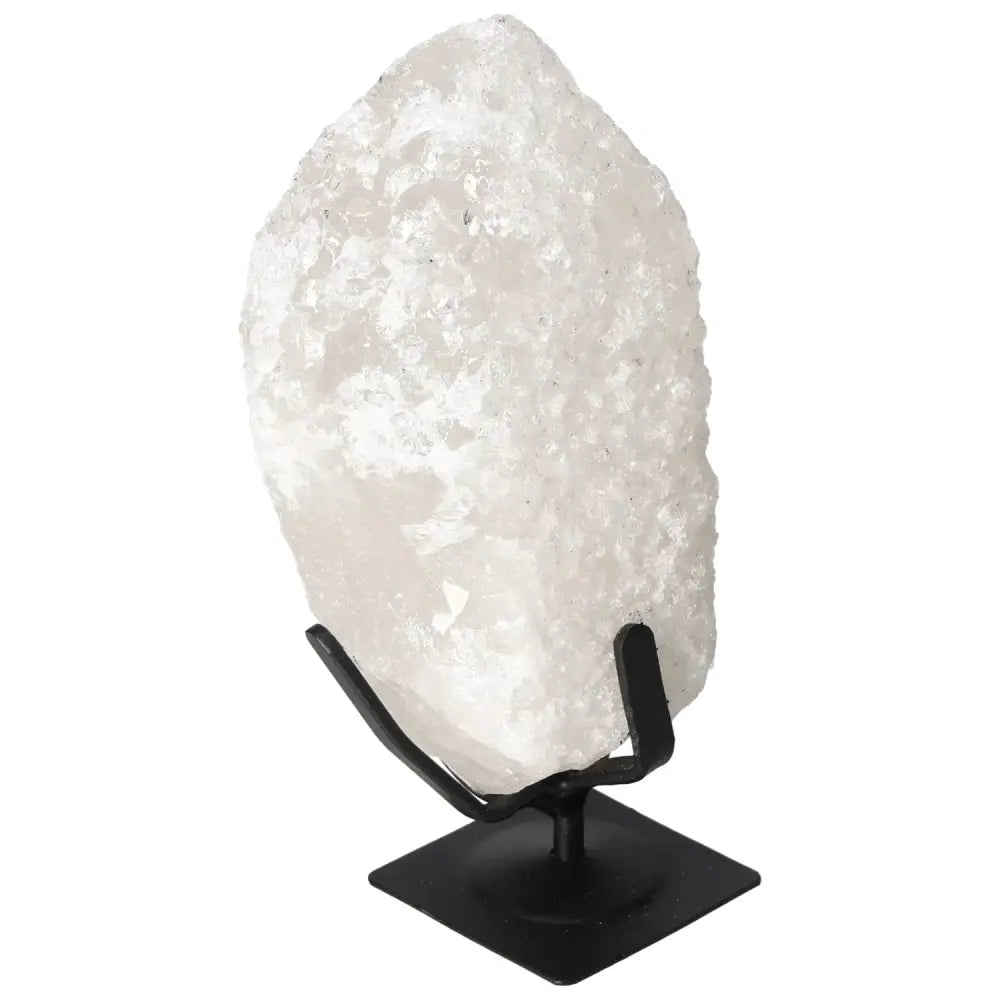Quartz Crystal Bubble on stand, showcasing natural beauty and spiritual essence, ideal for chakra alignment and zodiac resonance.