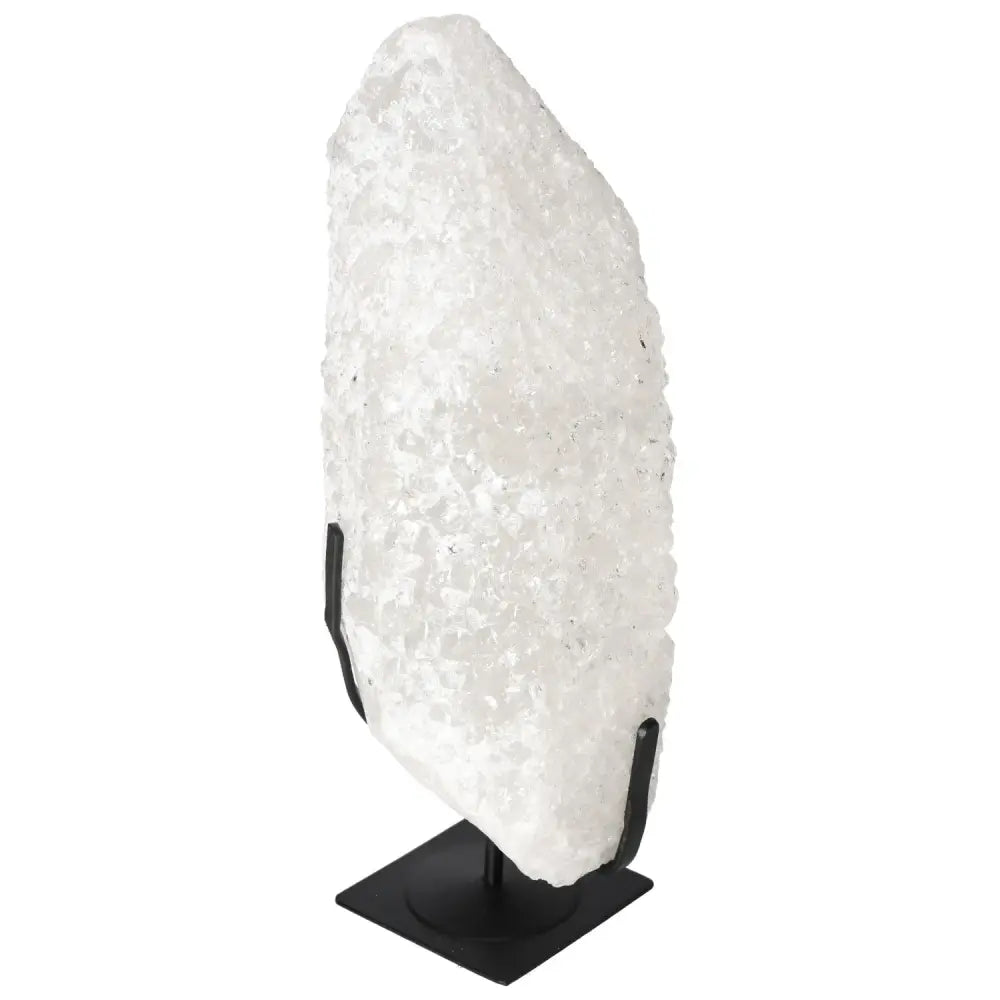 Quartz Crystal Bubble on stand from Sylvia Crystals, reflecting luxury and spirituality. Handpicked for chakra alignment and energy flow.
