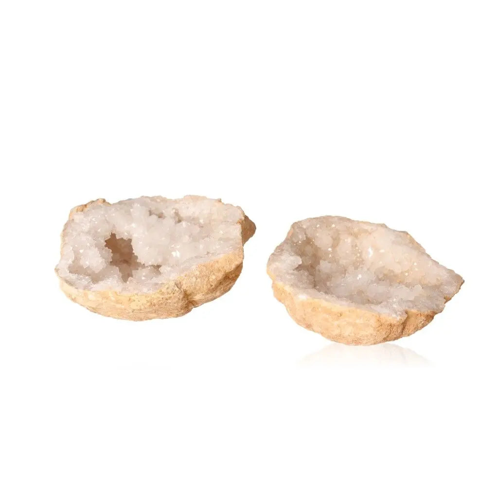Quartz Geode with rough exterior and sparkling crystals, perfect for home or office decor, weighing 1200-2000g.