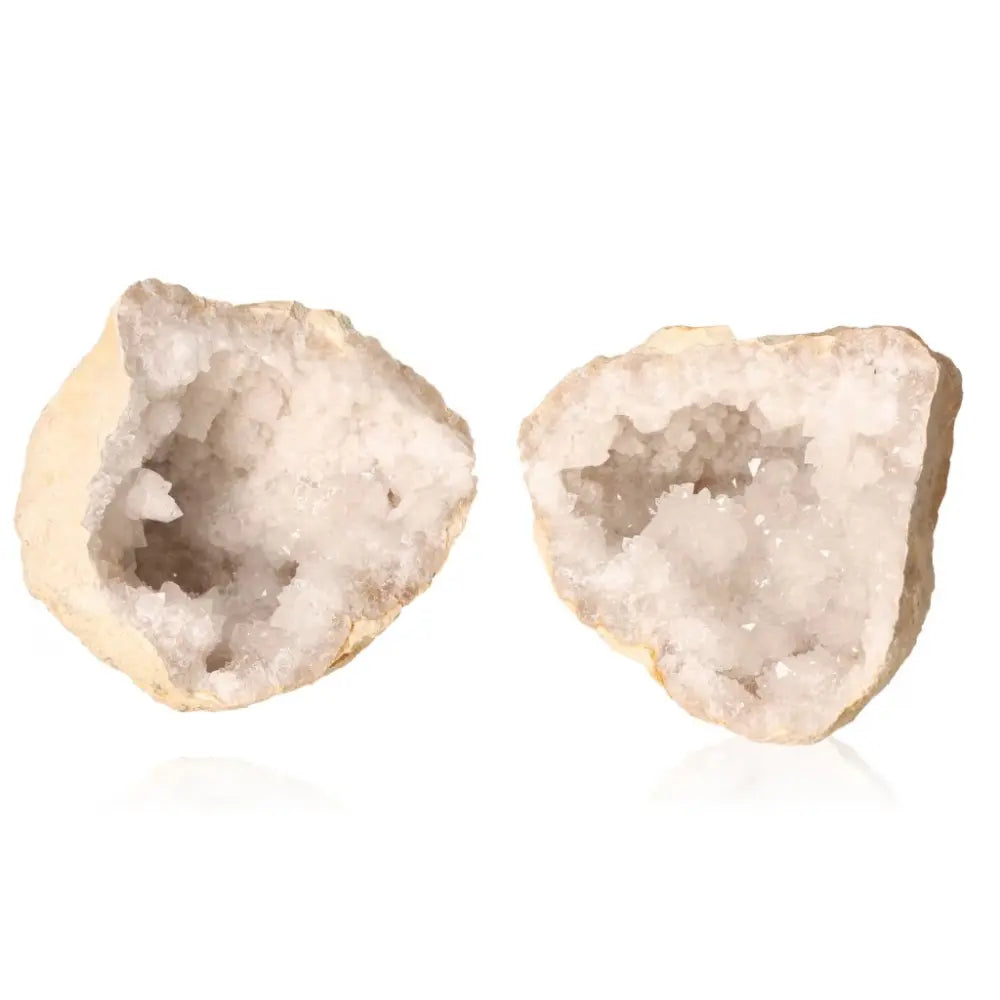 Quartz Geode 1200-2000g displaying rugged exterior with cloudy white crystals, offering a natural fusion of rawness and sophistication.