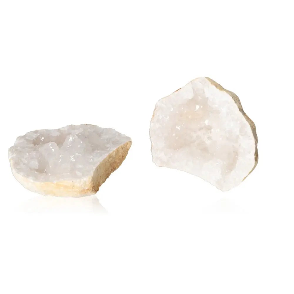 Quartz geode with milky crystals, showcasing a rugged shell and sparkling interior, weighing 1200-2000g, offers purifying energies.